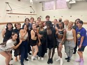 Jonte' Moaning poses with the Jefferson Dancers after making a surprise visit on Monday, September 18, 2023 in Portland.