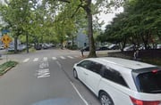As seen in this Google Maps image, the site of the attack is within a block of Congregation Beth Israel, Trinity Episcopal Cathedral, a hostel and a day care center.