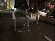Shawn C. Sandler has been ordered to pay more than $12,000 in restitution for the damage to these light fixtures and the front door of the Edith Green-Wendell Wyatt federal building in downtown Portland.