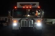 With just a few squeaks, the Peterbilt 520 EV – Oregon’s first fully electric garbage truck – glided onto the streets of outer Northeast Portland on November 11, 2023 to make a test run on a night route. James Conner, a driver with COR Disposal & Recycling, the truck’s owner, said operating the truck felt similar to a regular diesel truck, with a few exceptions.