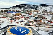 McMurdo Station, a United States Antarctic research station, is photographed from the air on Oct. 27, 2014.