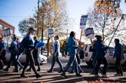 Several hundred Portland public school teachers and supporters picketed Portland Public Schools headquarters at the Prophet Education Center in North Portland Tuesday, November 14, 2023